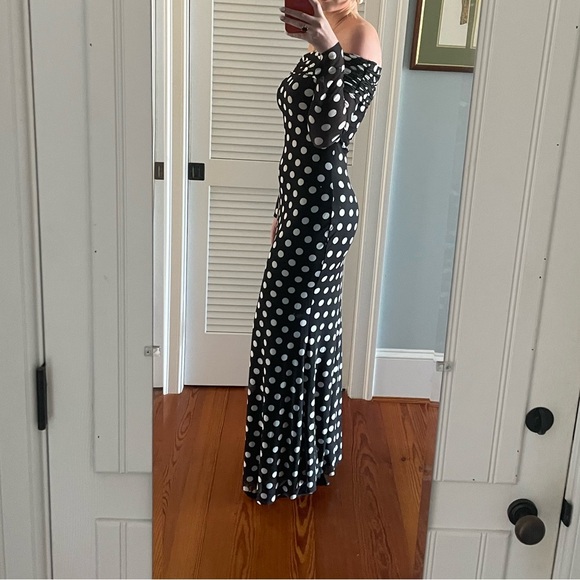 AFRM Black and White Polka Dot Maxi Dress - Picture 2 of 3